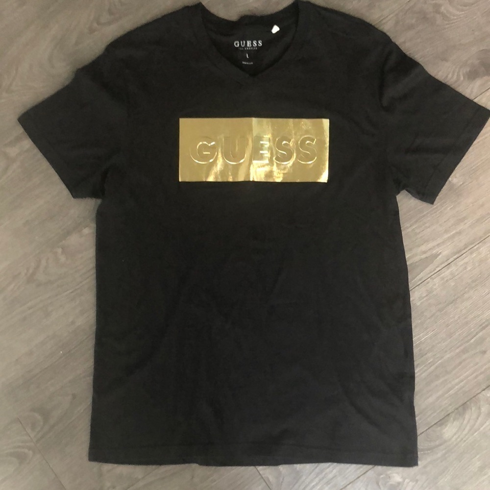 Guess  gold and black t-shirts